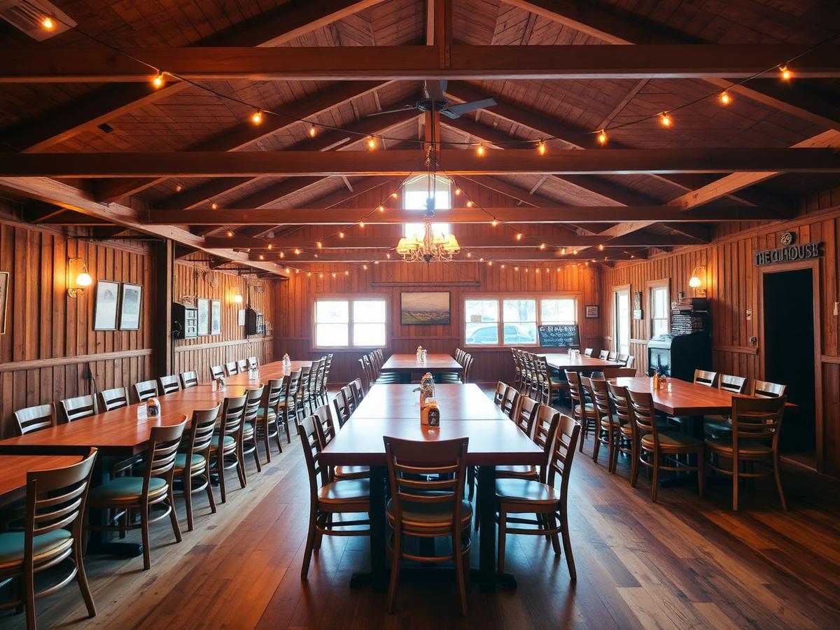 Interior of the Clubhouse event space at Jake's Eats